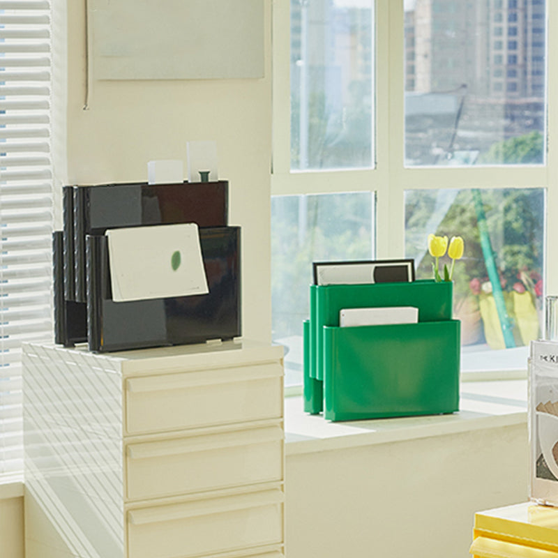 Contemporary Antique Finish Shelf Bookcase Plastic Book Shelf