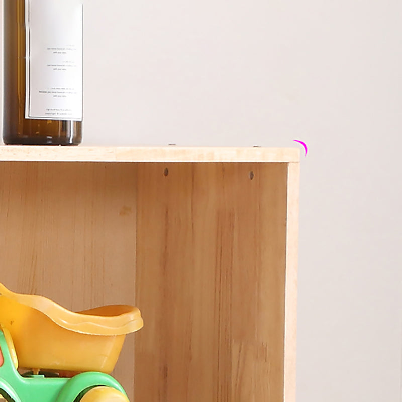 Contemporary Standard Bookshelf Wooden Natural Bookcase with Shelves