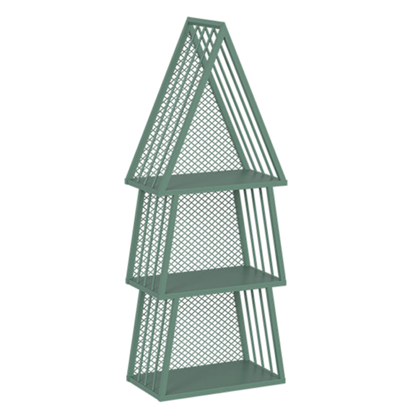 Scandinavian Antique Finish Shelf Bookcase Metal Geometric Bookshelf with Shelves