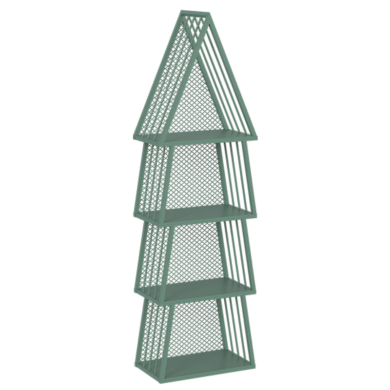 Scandinavian Antique Finish Shelf Bookcase Metal Geometric Bookshelf with Shelves