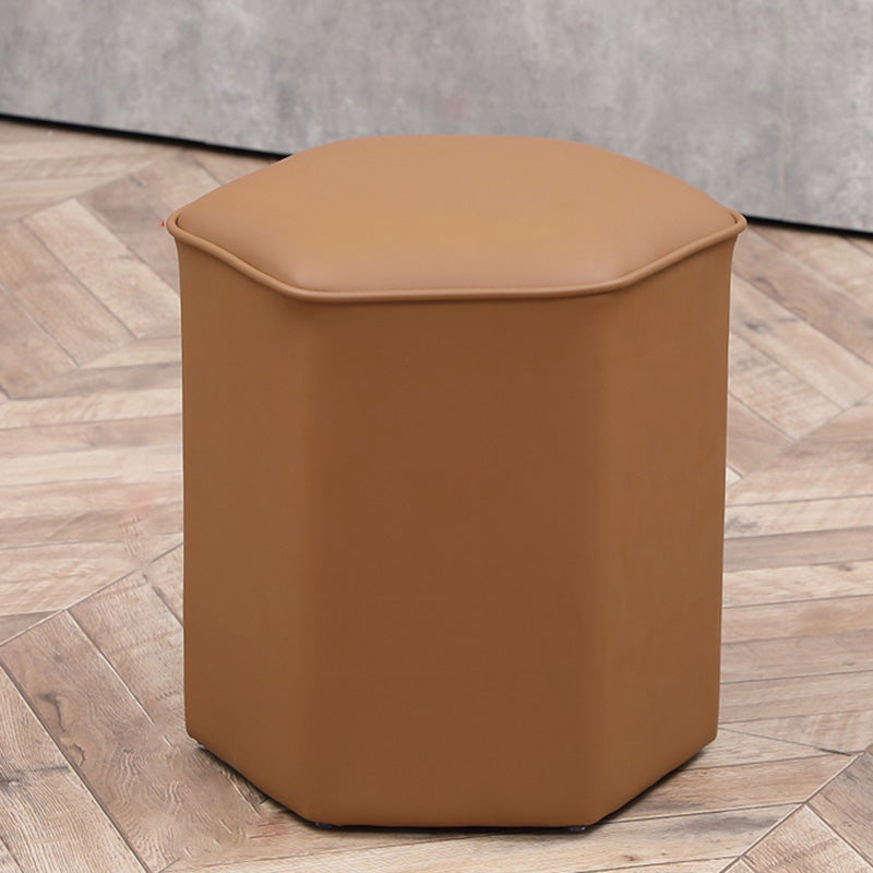 Red Modern Pouf Water Resistant Specialty Foot Stool for Living Room