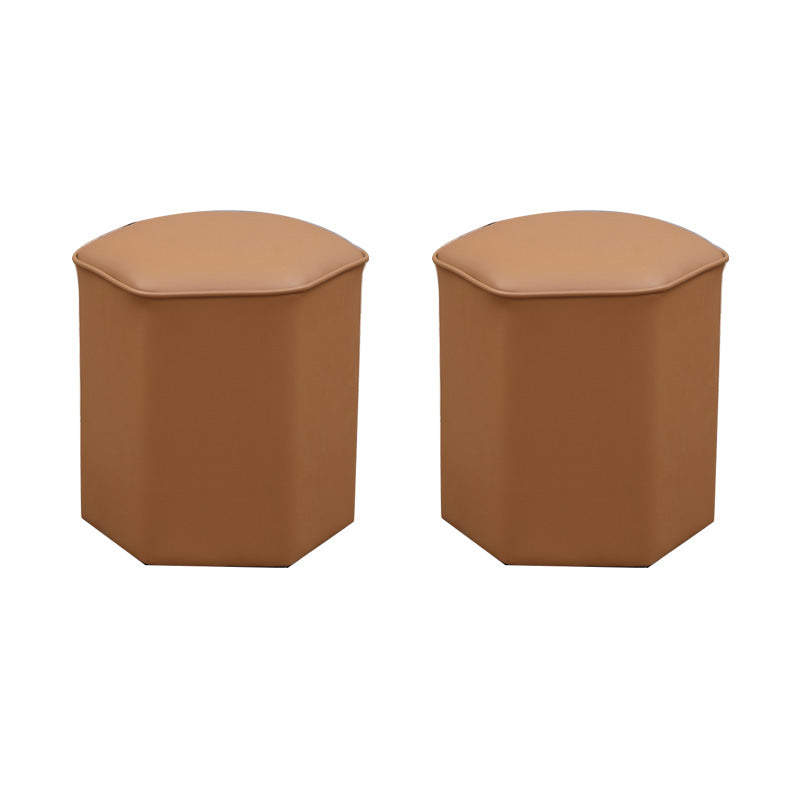 Red Modern Pouf Water Resistant Specialty Foot Stool for Living Room