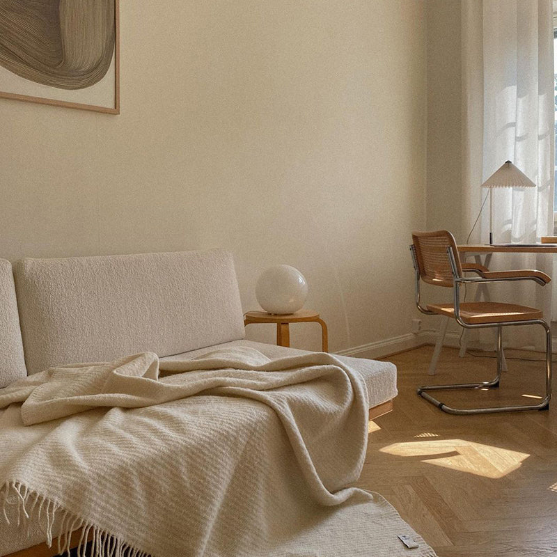 31.49" High Linen Sofa White Armless Sofa with Cushions for Living Room