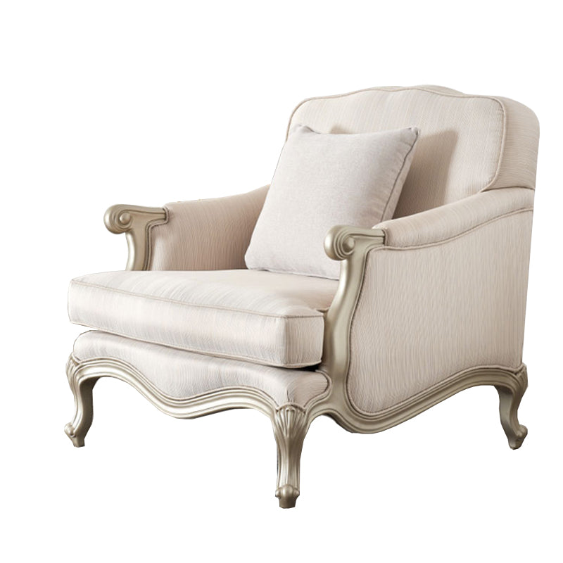 French Country Sloped Arms Sofa with Tight Back in Solid Wood