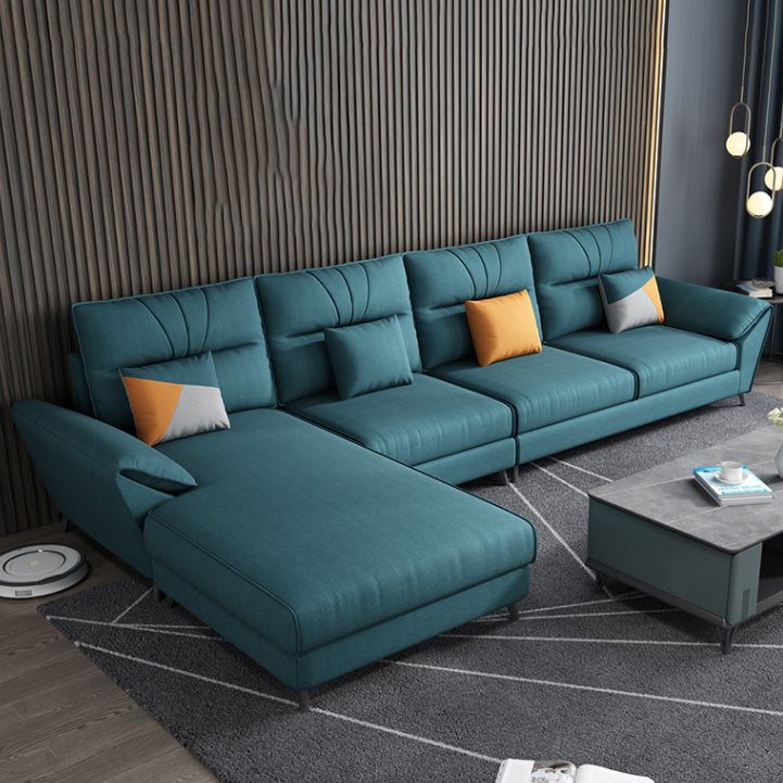 Scandinavian Living Room Fabric Cushions Pillow Top Arm Seating