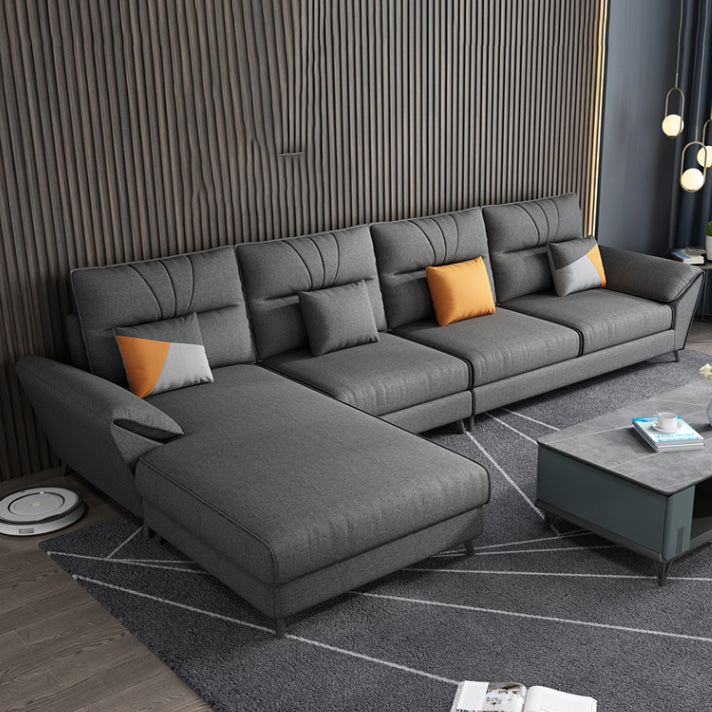 Scandinavian Living Room Fabric Cushions Pillow Top Arm Seating