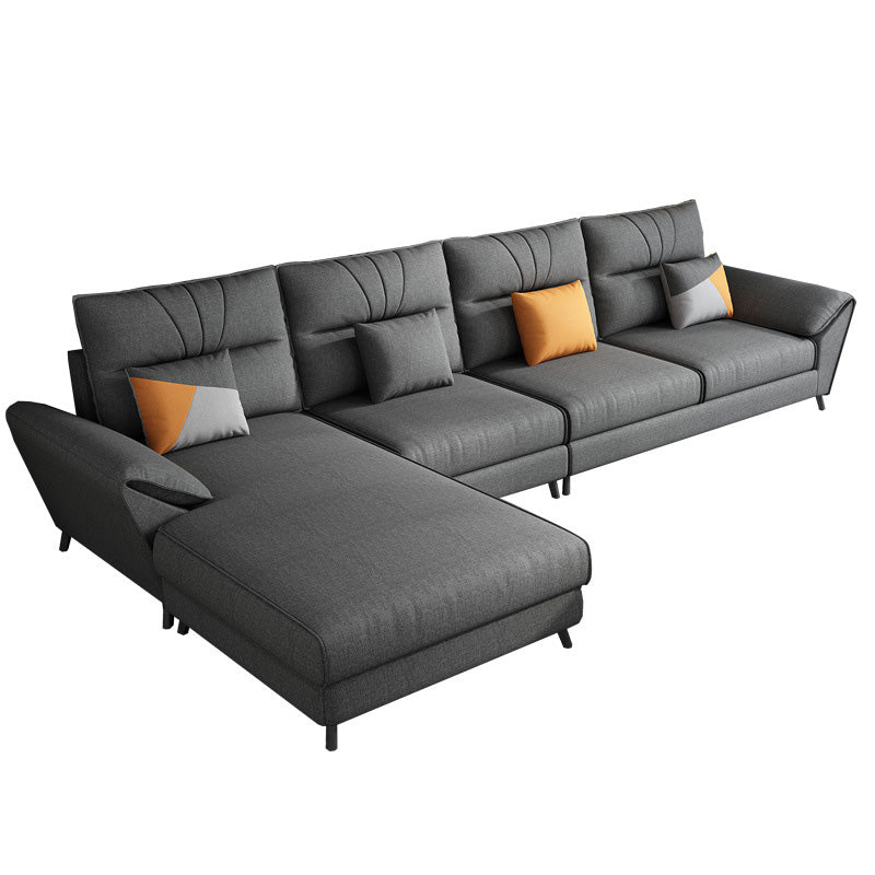 Scandinavian Living Room Fabric Cushions Pillow Top Arm Seating