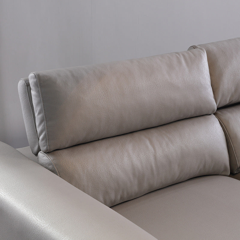 Industrial Living Room Settee Faux Leather Square Arm Cushions sofa