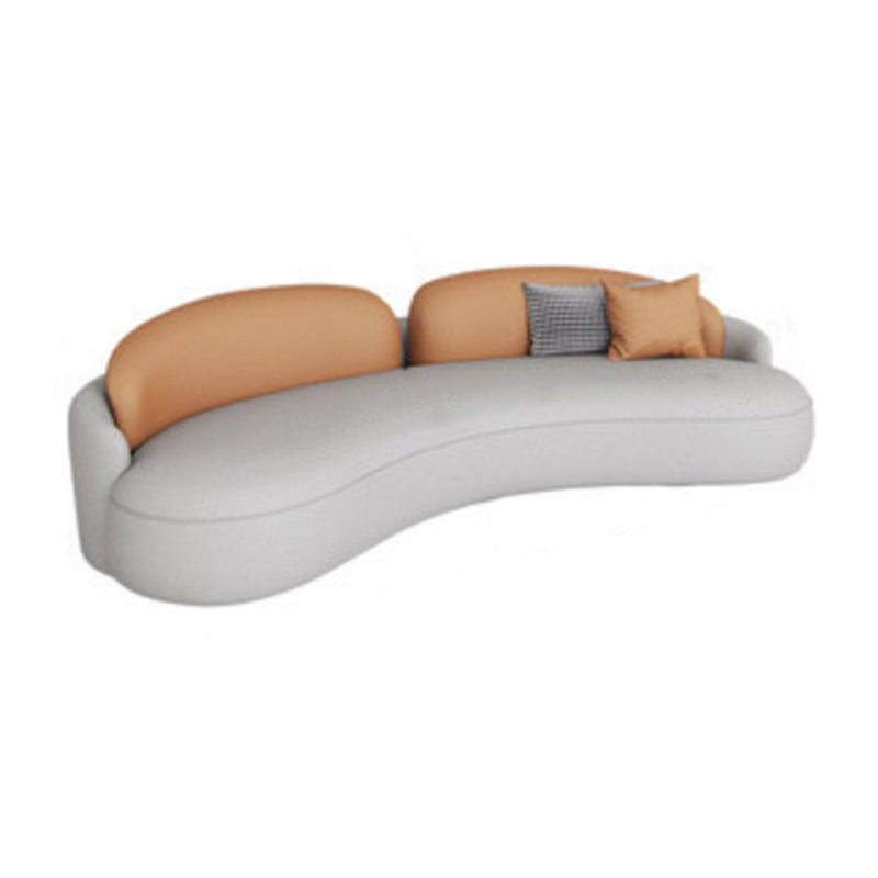 Stain Resistant Curved Loveseat Faux Leather No Distressing Tight Seat Sofa