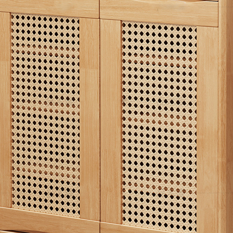 40.15" Tall 2/3 - Door Accent Cabinet Rubberwood Cabinet in Brown/Natural