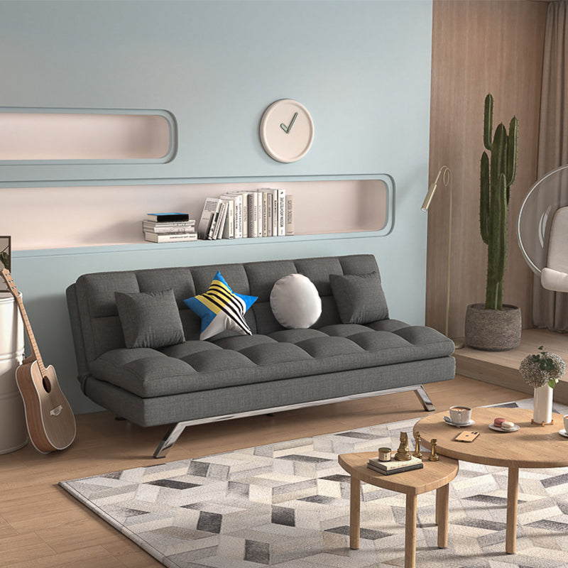 Modern Convertible Sofa Bed Hair Pin Legs Seating with Pillows
