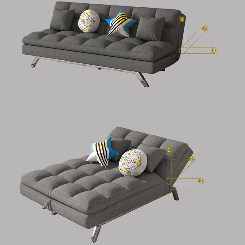 Modern Convertible Sofa Bed Hair Pin Legs Seating with Pillows