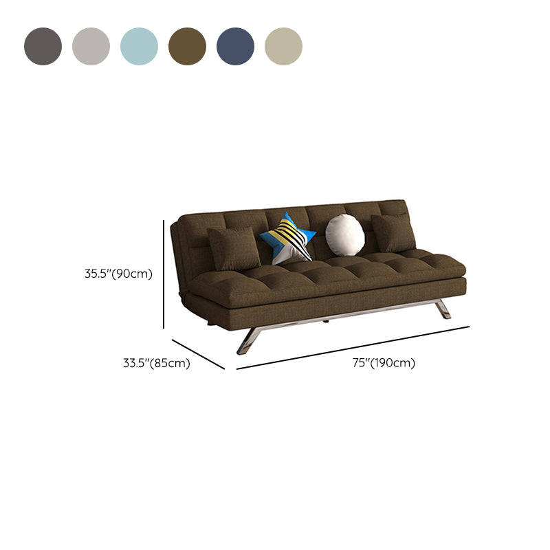 Modern Convertible Sofa Bed Hair Pin Legs Seating with Pillows