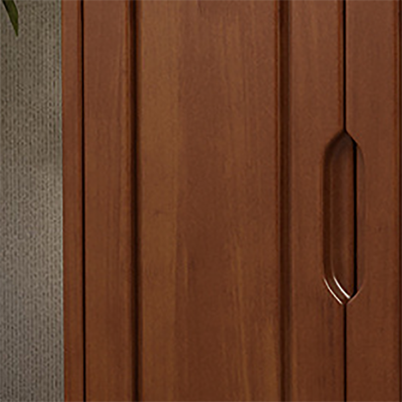 Mid-Century Modern Accent Cabinet Rubberwood 3 - Drawer With Doors Cabinet
