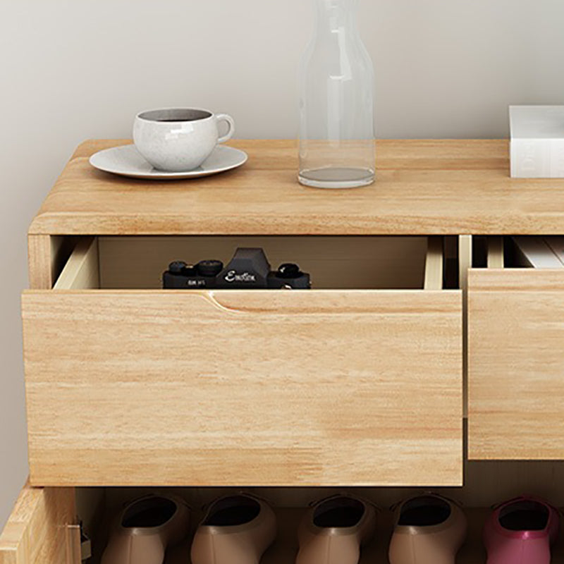 39.37" Tall Wood 2 - Door Accent Cabinet 2 - Drawer Storage Chest