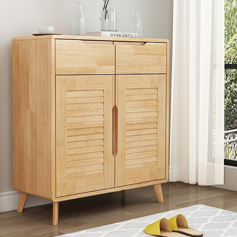 39.37" Tall Wood 2 - Door Accent Cabinet 2 - Drawer Storage Chest