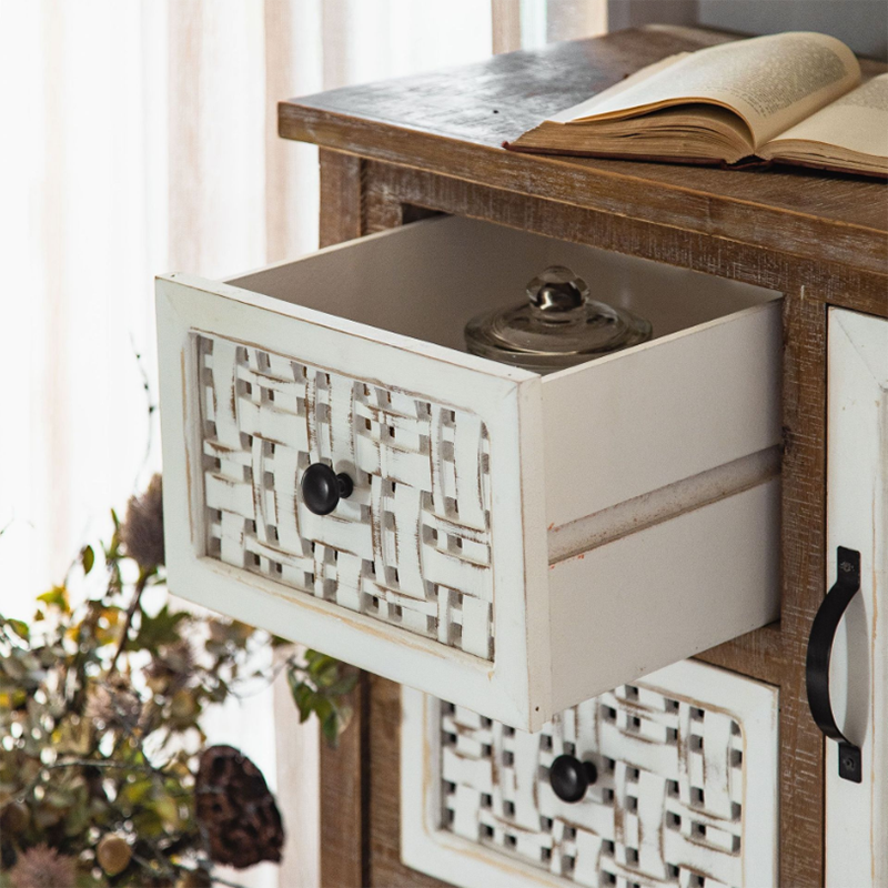 Industrial Rectangle Bar Pulls Accent Cabinet With Doors Cabinet