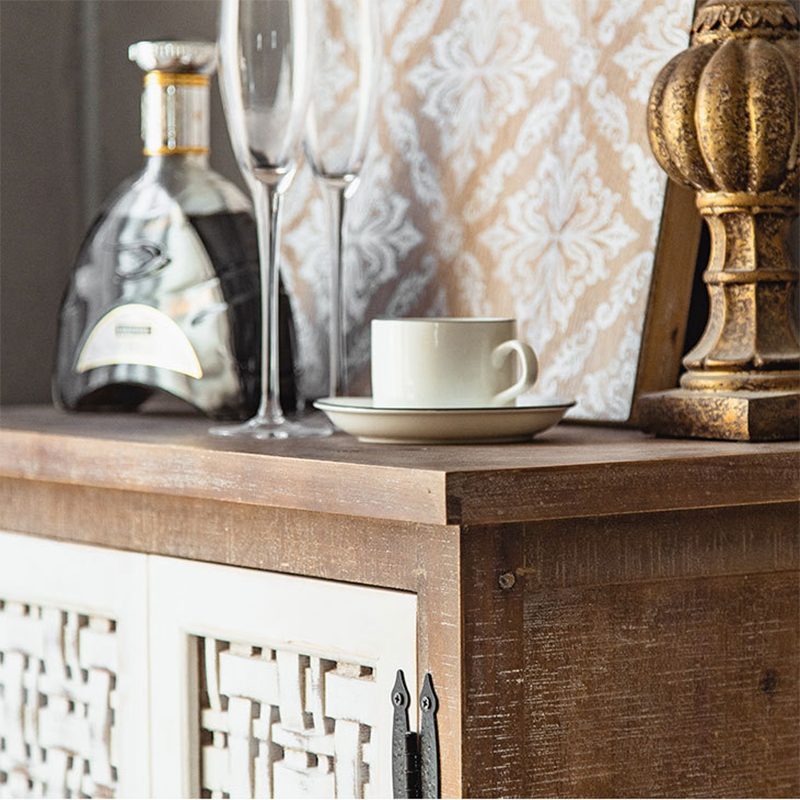 Industrial Rectangle Bar Pulls Accent Cabinet With Doors Cabinet