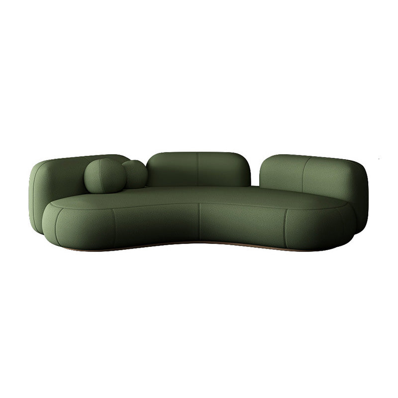 Contemporary Tight Back Sofa Armless Curved Loveseat for Living Room