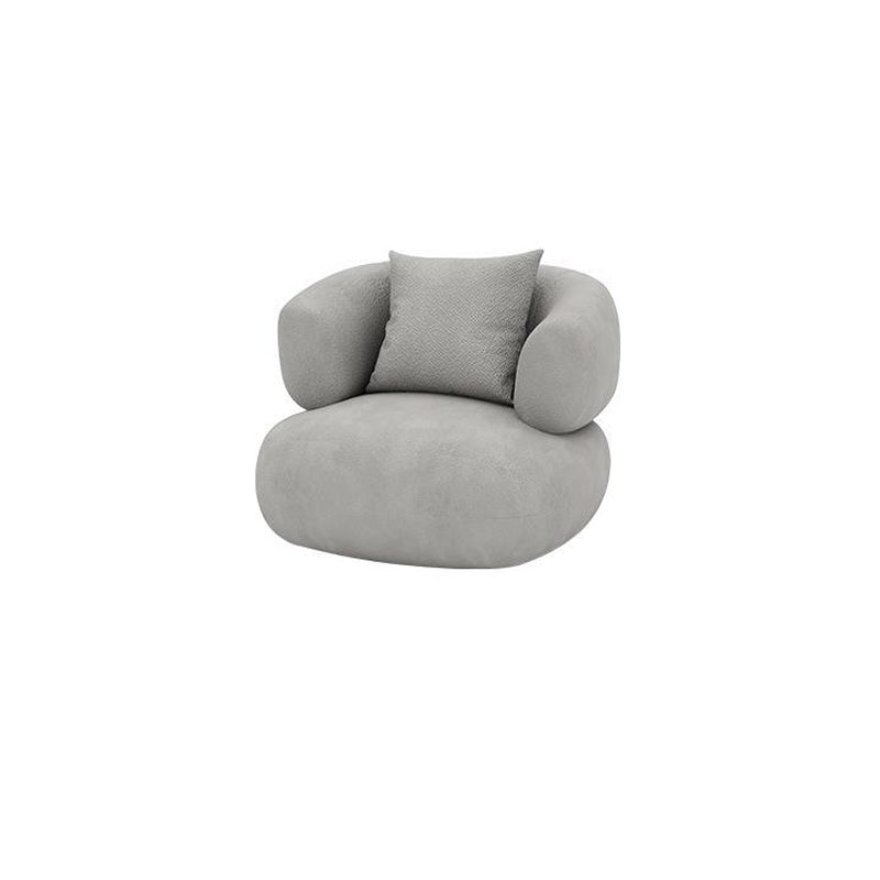 Contemporary Curved Loveseat Solid Color Tight Back Settee for Living Room