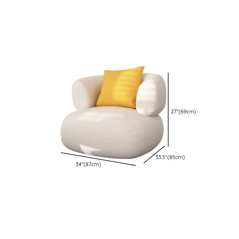 Contemporary Curved Loveseat Solid Color Tight Back Settee for Living Room