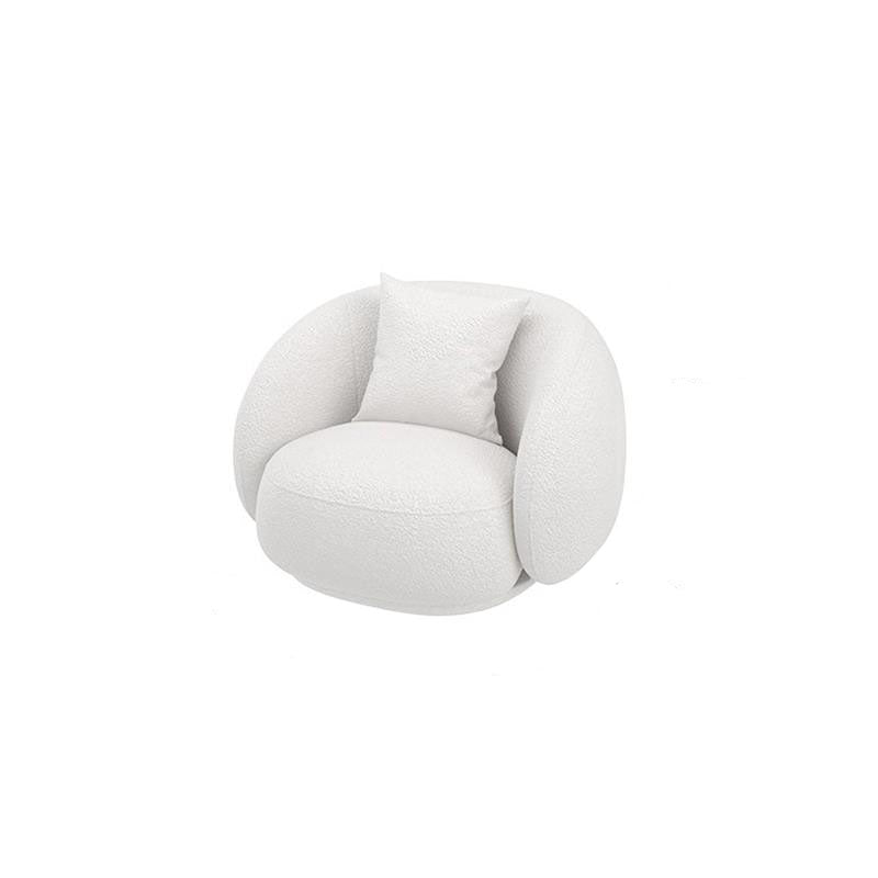 Contemporary Tight Back Sofa Solid Color Curved Loveseat for Living Room