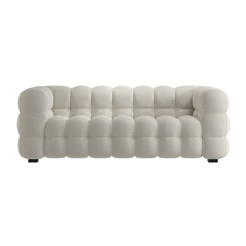 Solid Color Sofa Stationary Modern Square Arm Sofa for Living Room