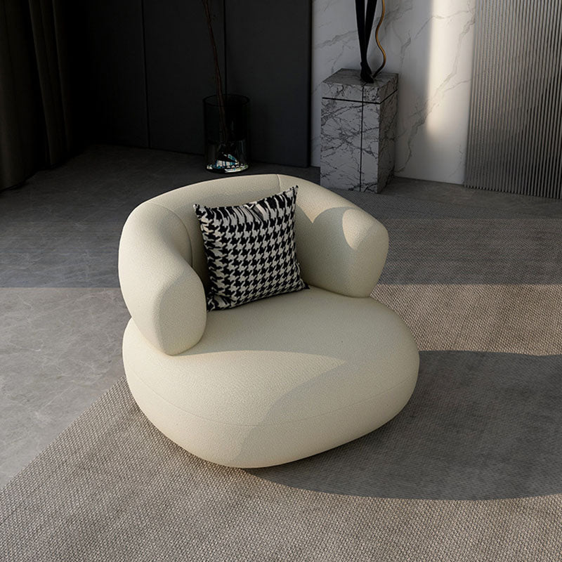 Modern Tight Back Settee Solid Color Slipcovered Sofa for Bonus Room