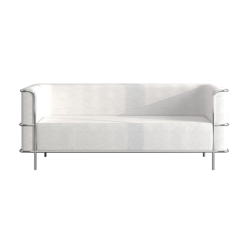 Tight Back Settee Stain Resistant Solid Color Sofa for Living Room