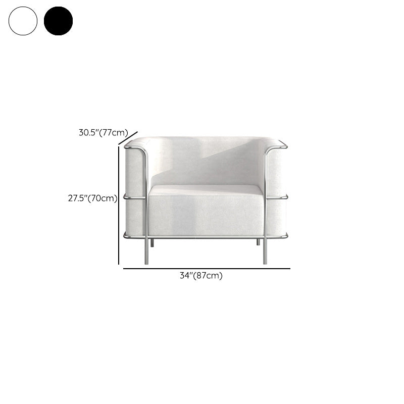 Tight Back Settee Stain Resistant Solid Color Sofa for Living Room
