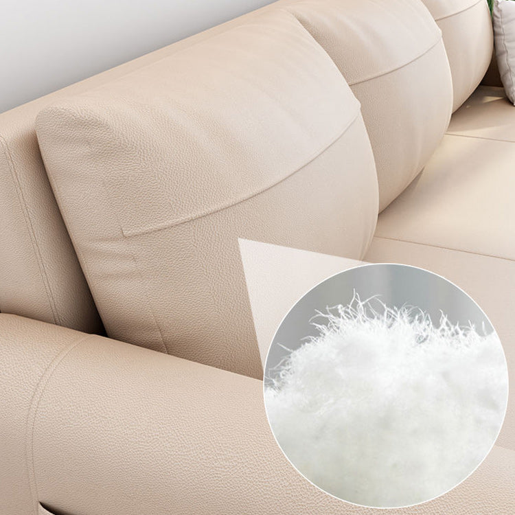 Cushion Back Sofa Futon Square Arms Convertible Sofa with Storage