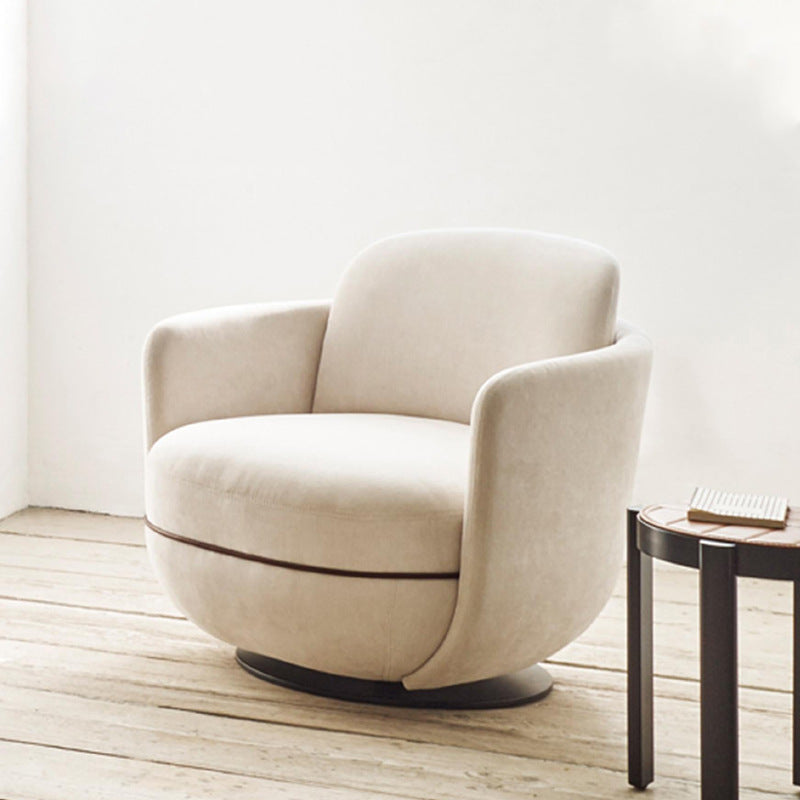 Solid Color Accent Armchair Swivel Living Room Accent Armchair
