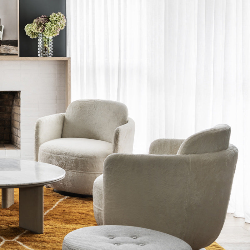 Solid Color Accent Armchair Swivel Living Room Accent Armchair