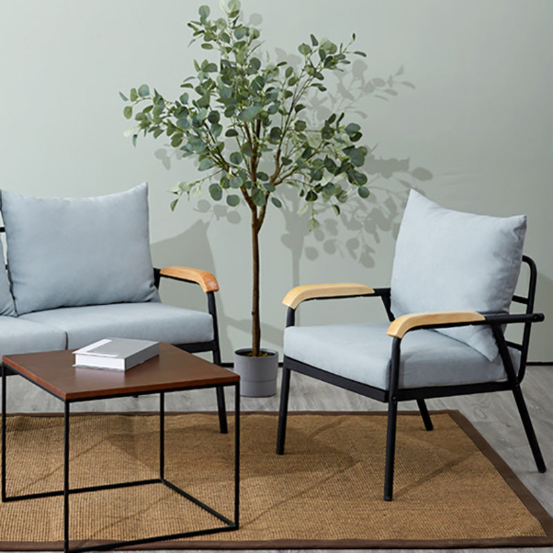 Solid Color Living Room Armchair Arms Included Accent Armchair