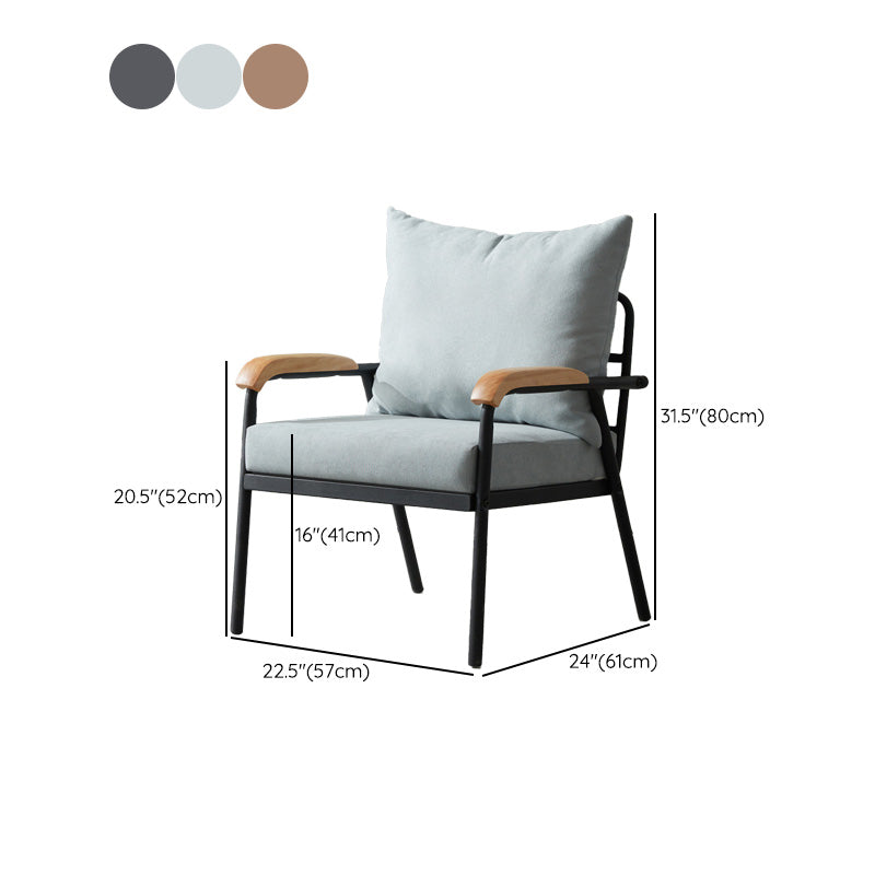 Solid Color Living Room Armchair Arms Included Accent Armchair