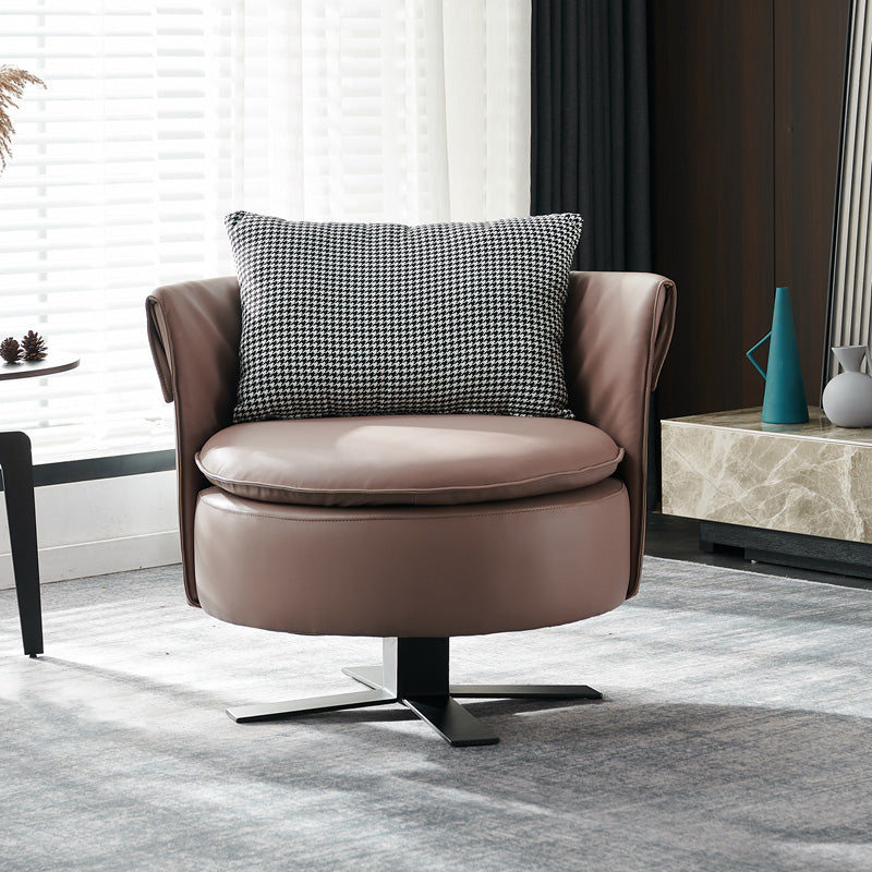 Modern Accent Armchair Contemporary Swivel Barrel Accent Chair