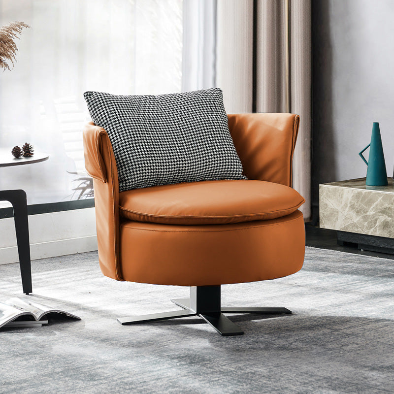 Modern Accent Armchair Contemporary Swivel Barrel Accent Chair