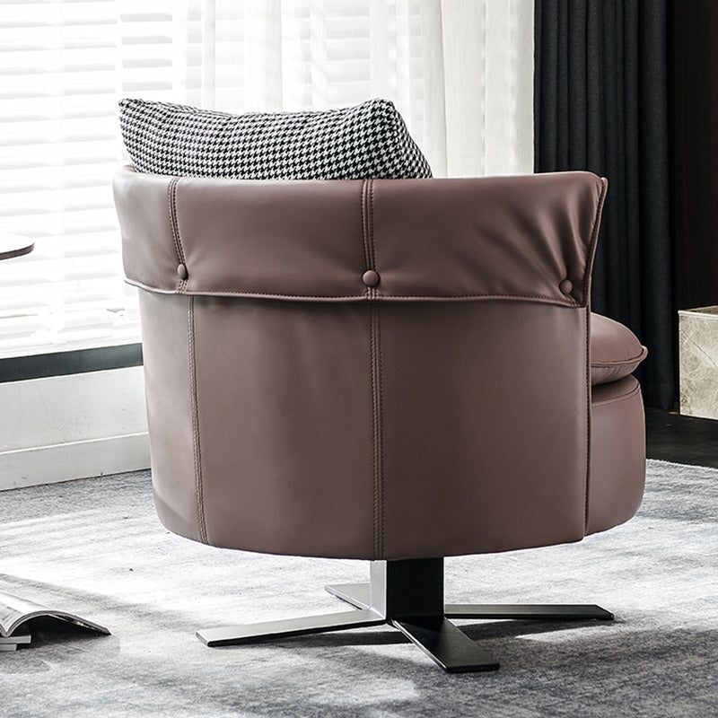 Modern Accent Armchair Contemporary Swivel Barrel Accent Chair