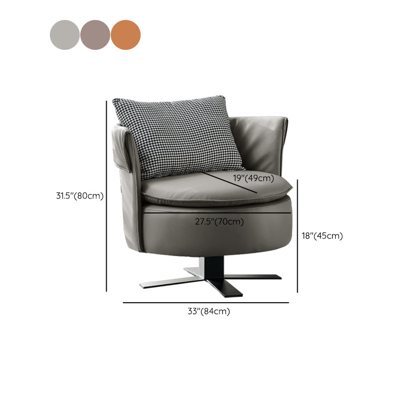 Modern Accent Armchair Contemporary Swivel Barrel Accent Chair