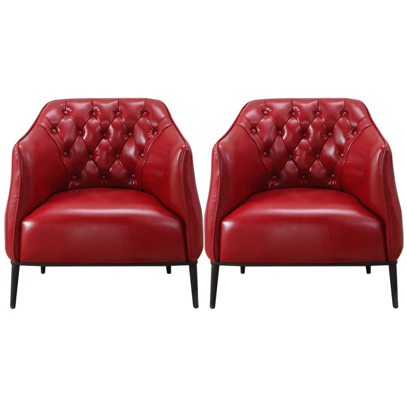 Modern Accent Armchair Contemporary Tufted Cushions Barrel Chair
