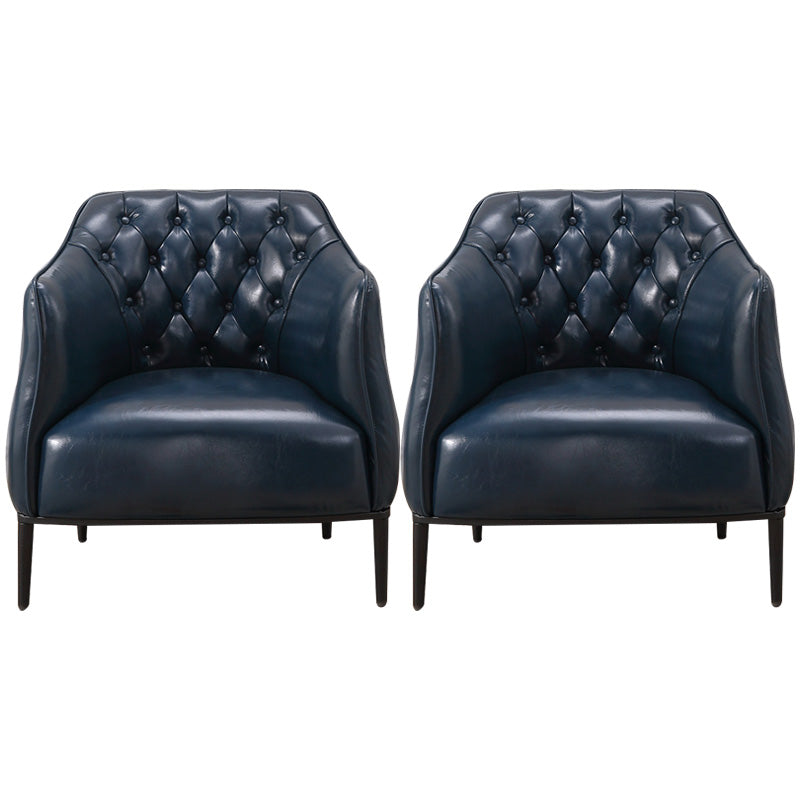 Modern Accent Armchair Contemporary Tufted Cushions Barrel Chair