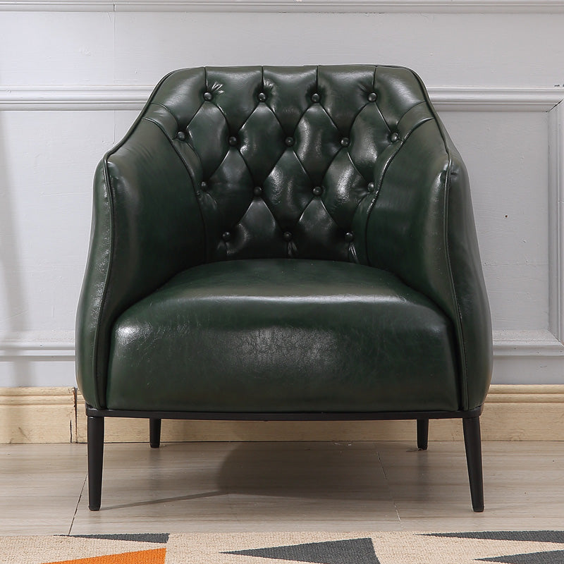 Modern Accent Armchair Contemporary Tufted Cushions Barrel Chair
