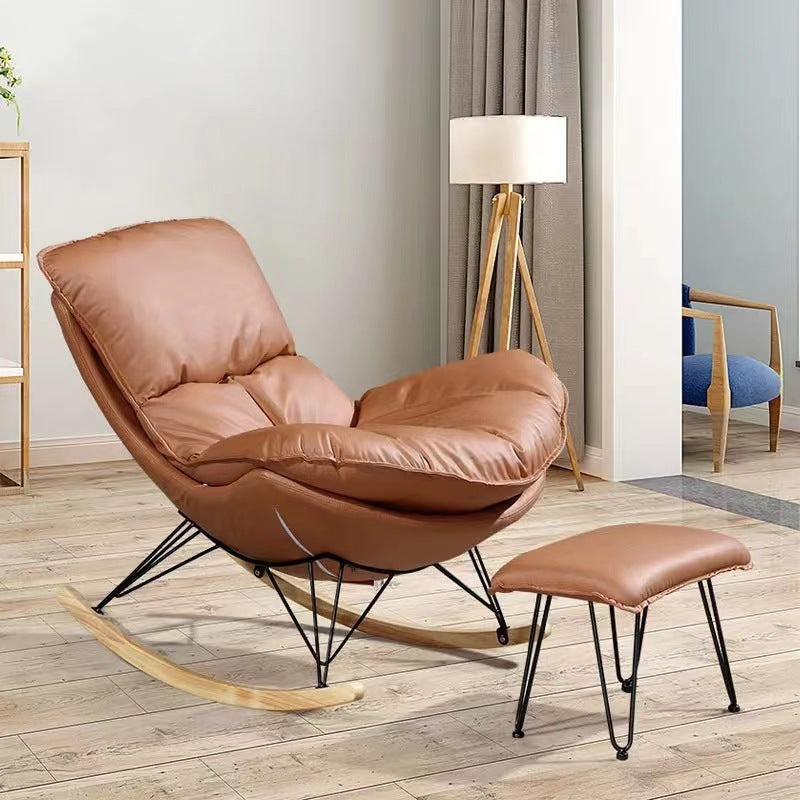 Style Single Home Rocker Chair Simple Leisure Chair for Bedroom