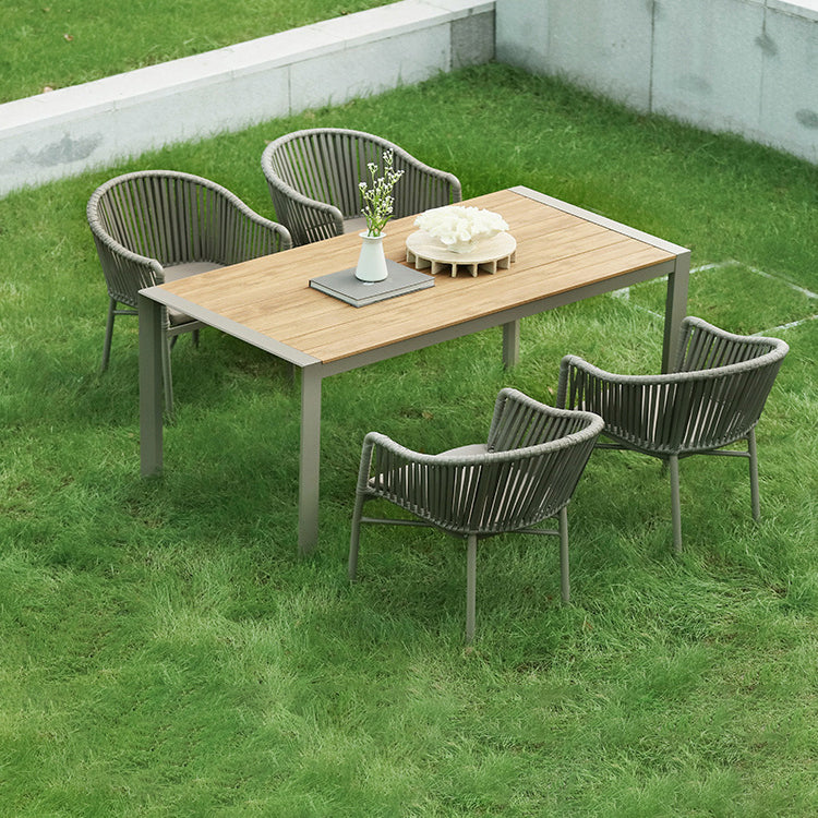 Boho 1/2/3/5/7 Pieces Metal Dining Set Reclaimed Wood Dining Table Set