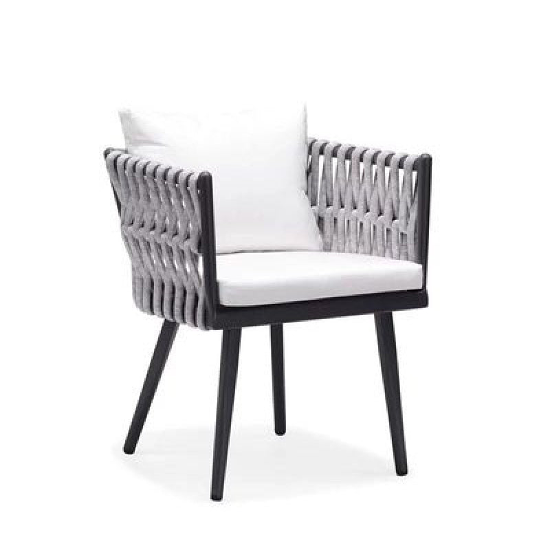 Boho Style 1/5/7 Pieces Metal Dining Set Stone Dining Table Set for Outdoor