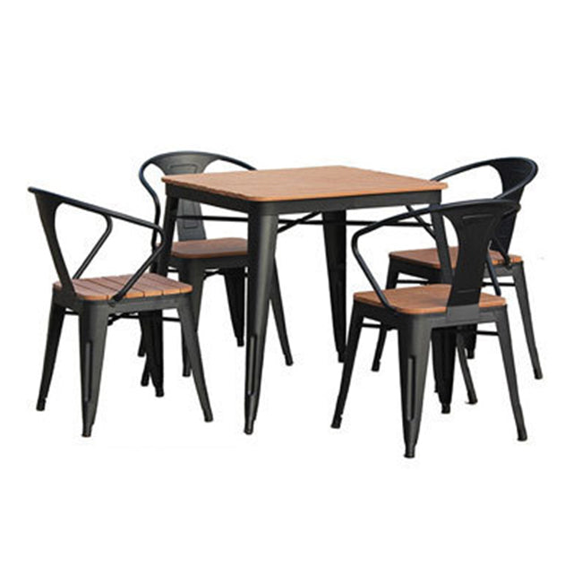 Industrial 1/5/7 Pieces Metal Dining Set Reclaimed Wood Dining Table Set