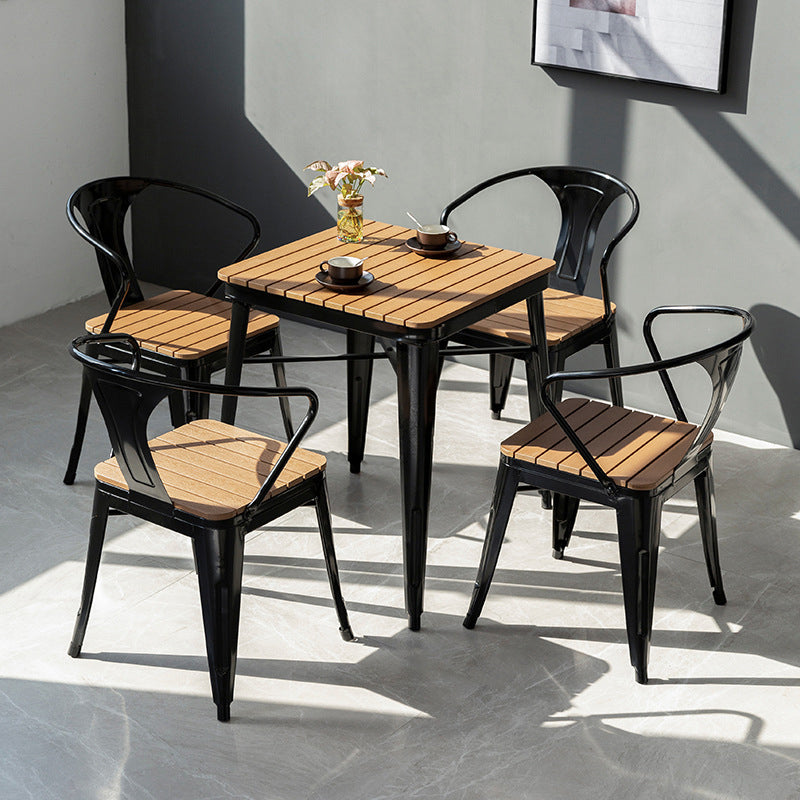 Industrial 1/3/5 Pieces Metal Dining Set Reclaimed Wood Dining Table Set