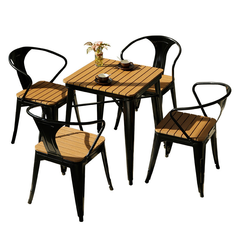Industrial 1/3/5 Pieces Metal Dining Set Reclaimed Wood Dining Table Set