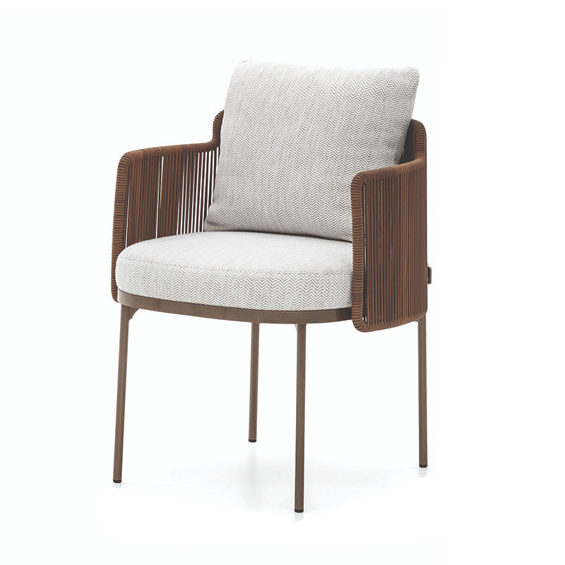 Boho Style 1/9 Pieces Metal Dining Set Wood Dining Table Set for Outdoor