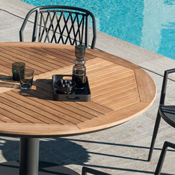 Boho 1/6 Pieces Dining Set Round Reclaimed Wood Dining Table Set